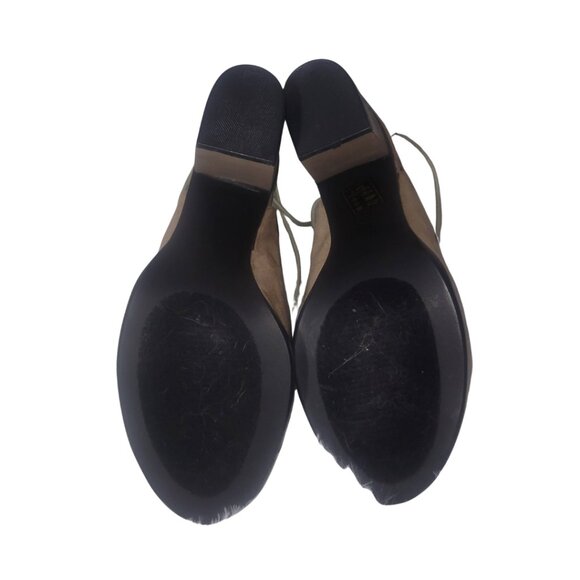 CAPE ROBBIN CARRIE-5 LACE-UP LOW HEEL BOOTIE SIZE 9 NUDE - Picture 4 of 8